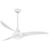 52" Minka Aire Light Wave Modern White Ceiling Fan with Remote Control