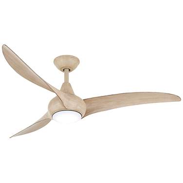 52" Minka Aire Light Wave White Oak Indoor LED Ceiling Fan with Remote