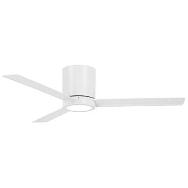 52" Minka Aire Roto Flat White LED Hugger Ceiling Fan with Remote