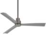 52" Minka Aire Simple Brushed Nickel Wet Ceiling Fan with Remote