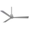 52" Minka Aire Simple Silver Ceiling Fan with Remote