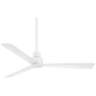 52" Minka Aire Simple White Modern Outdoor Ceiling Fan with Remote