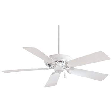 52" Minka Aire Supra White Indoor Ceiling Fan with Pull Chain Control