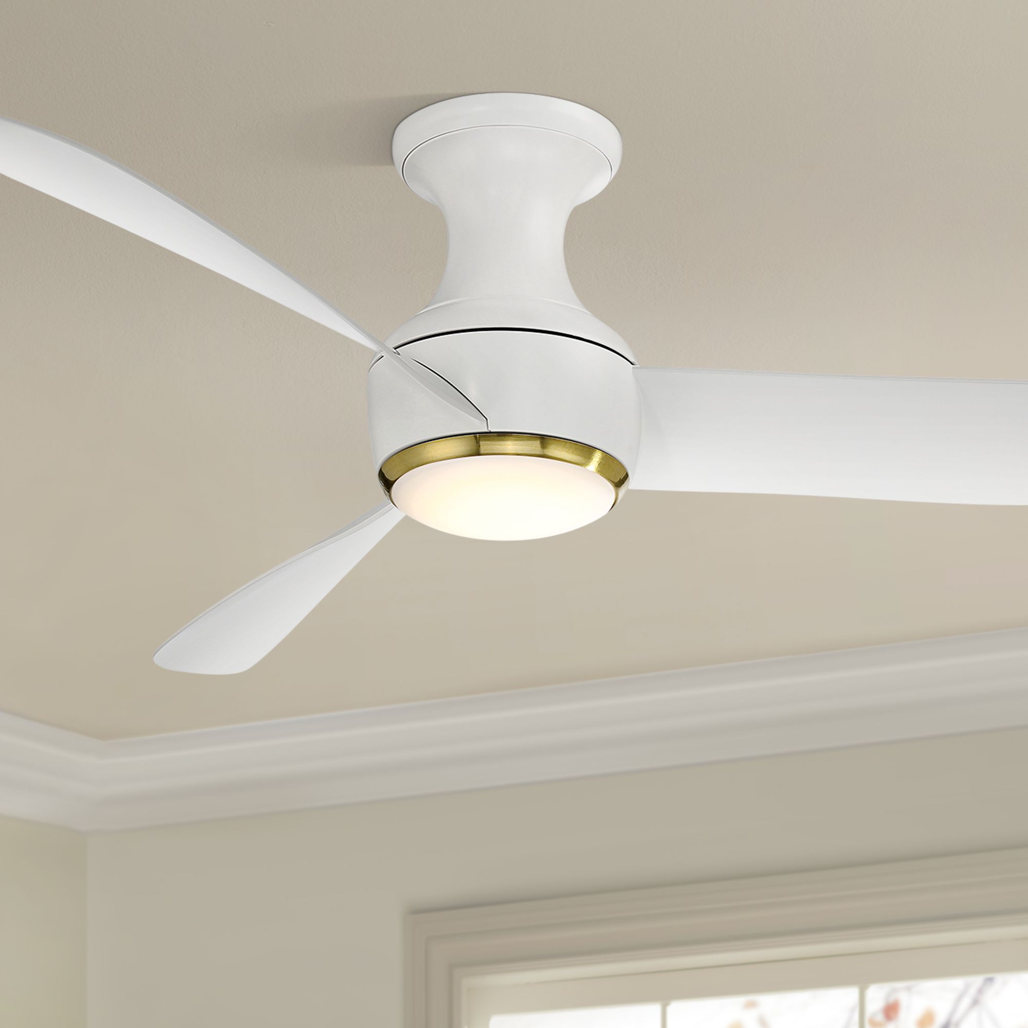 52" Modern Forms Corona Matte White LED Smart Ceiling Fan - Made to Or