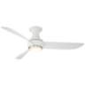 52" Modern Forms Corona White Nickel LED Smart Hugger Fan