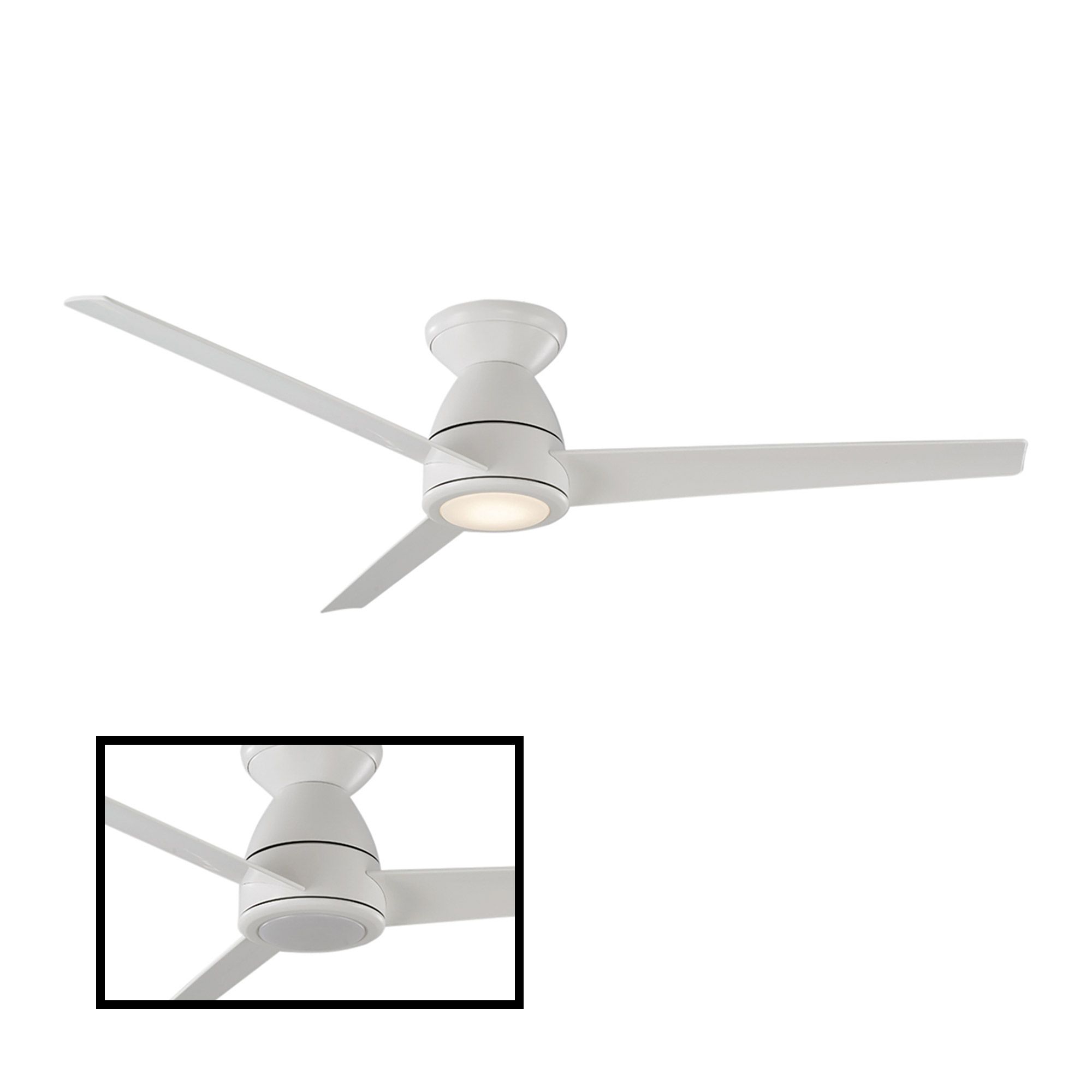 Image 2 52" Modern Forms Tip Top Matte White LED Smart Ceiling Fan - Made to Order more views