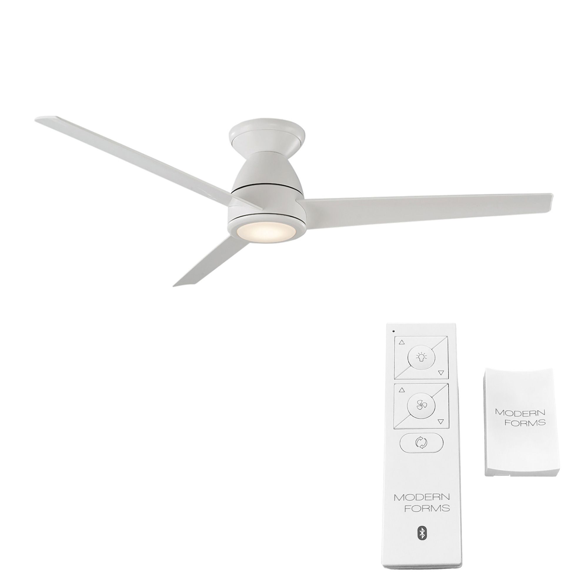 Image 5 52" Modern Forms Tip Top Matte White LED Smart Ceiling Fan - Made to Order more views