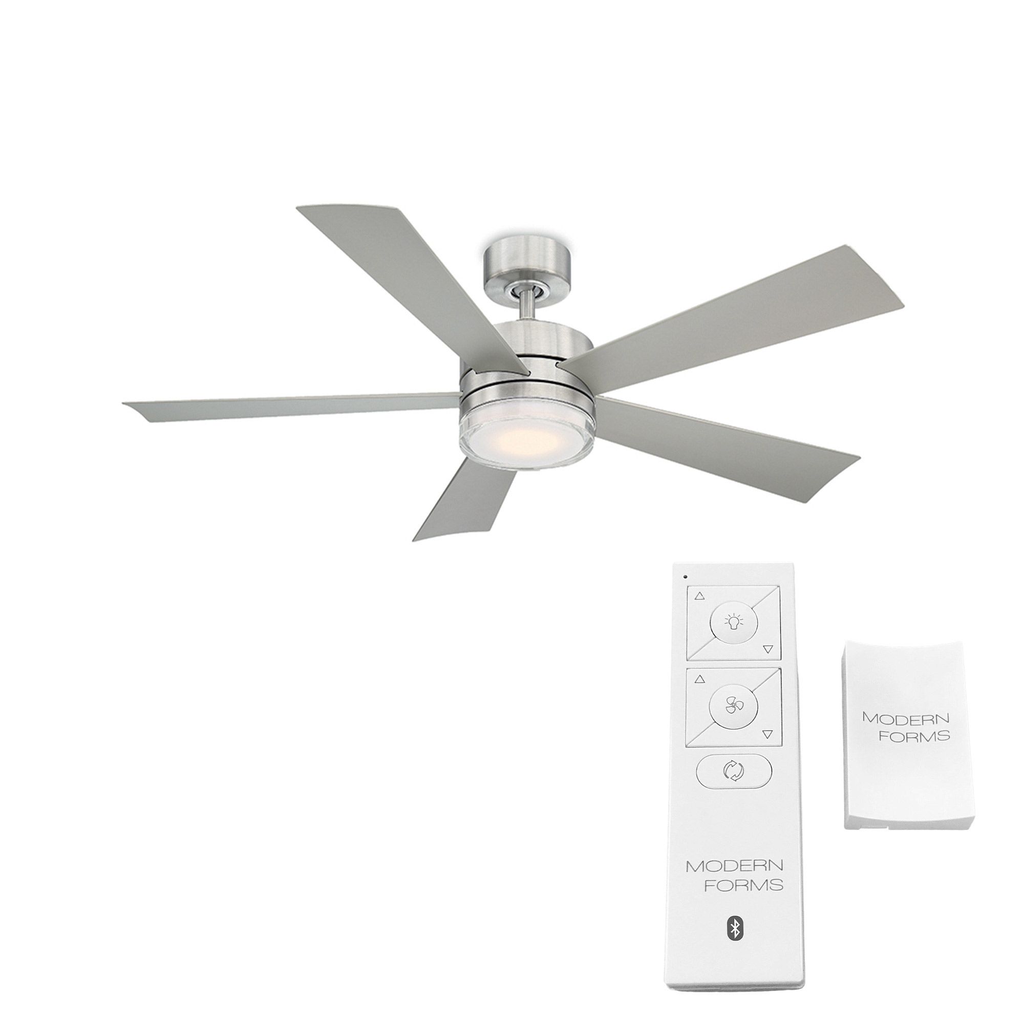 Image 7 52" Modern Forms Wynd Stainless Steel LED Smart Ceiling Fan - Made to Order more views