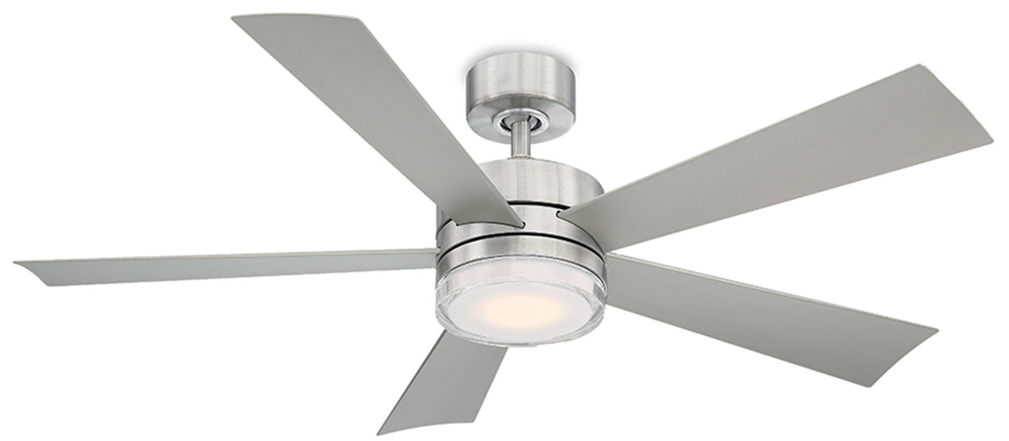 52" Modern Forms Wynd Matte Black Wet Location LED Smart Ceiling Fan ...