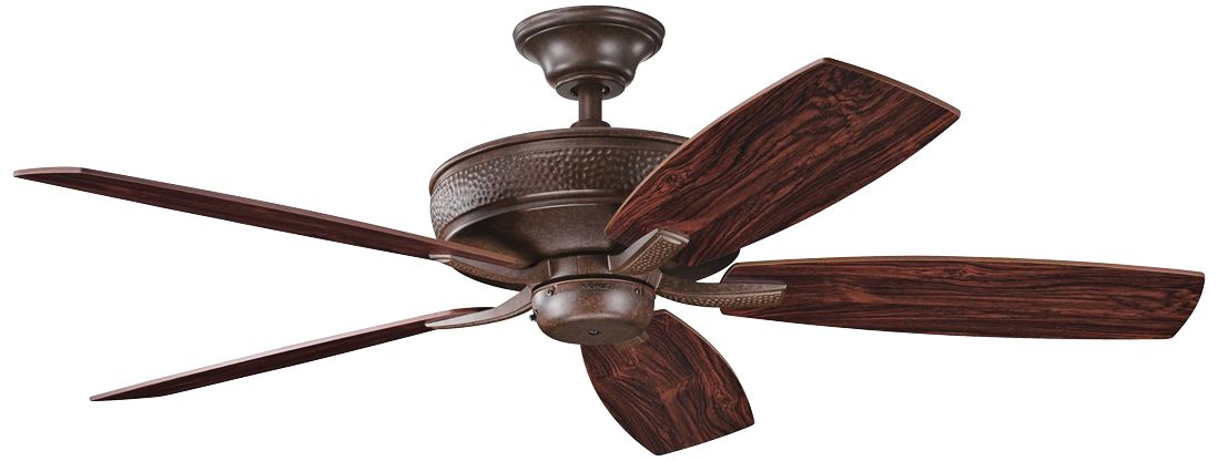 52" Monarch II Tannery Bronze Five Blade Ceiling Fan with Remote 