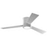 52" Monte Carlo Clarity Matte White Hugger LED Ceiling Fan with Remote
