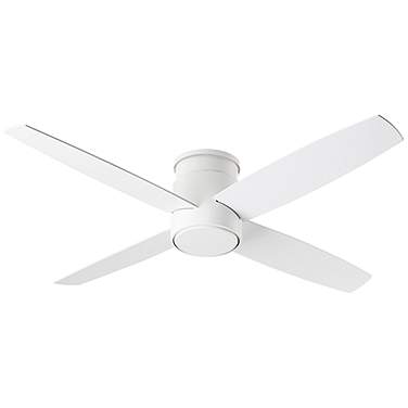 52" Oxygen Oslo White Damp Rated Hugger Ceiling Fan with Wall Control