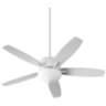 52" Quorum Breeze Bowl Studio White LED Ceiling Fan with Pull Chain