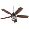 52" Quorum Galveston Sienna Damp Rated Ceiling Fan with Wall Control