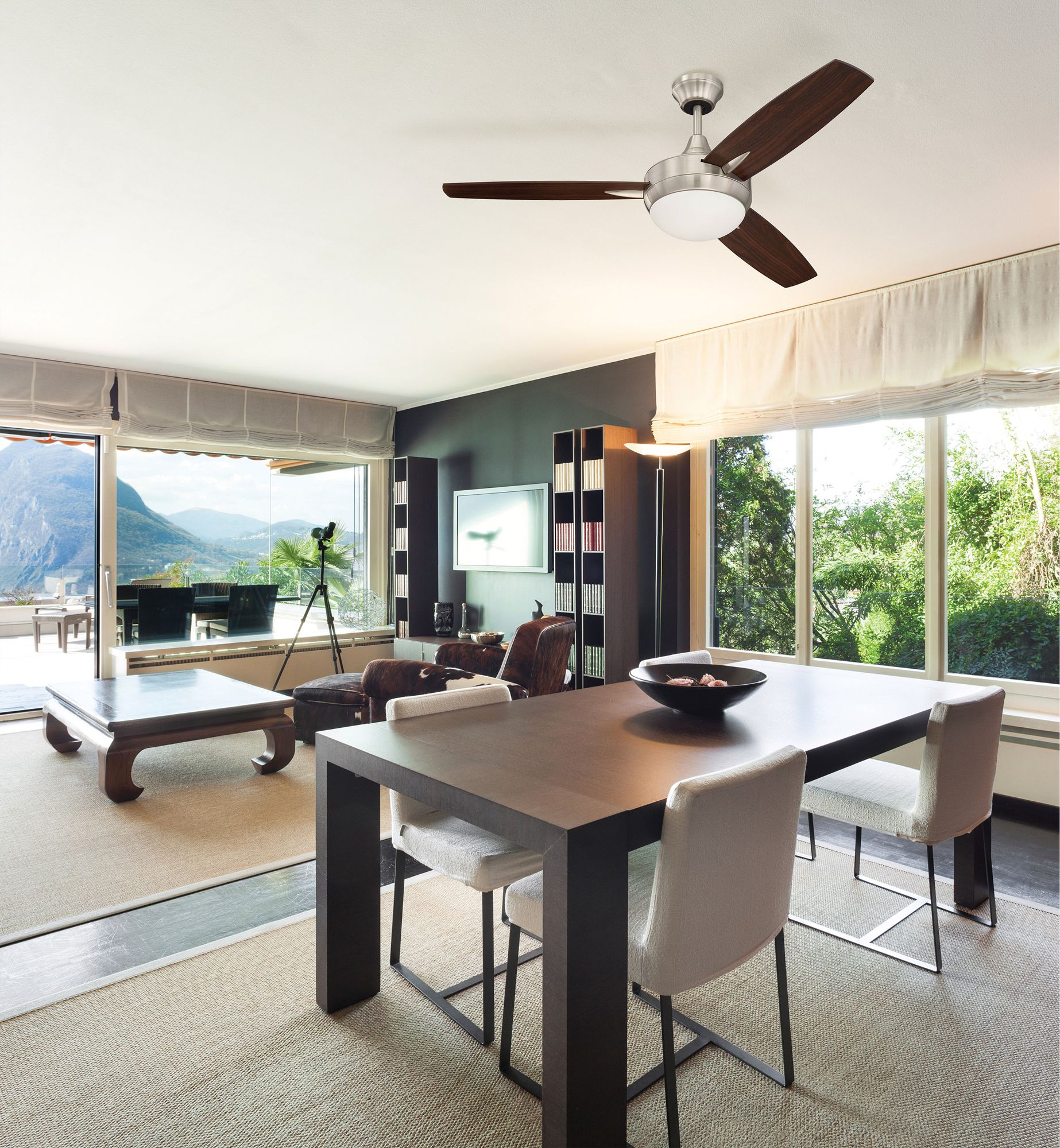 Image 3 52" Targas Ceiling Fan in Brushed Nickel more views