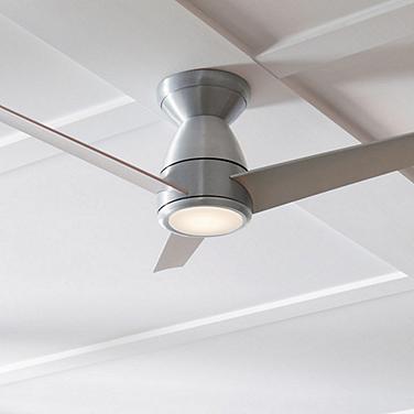 52" Tip Top Brushed Aluminum 2700K LED Hugger Ceiling Fan