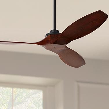 52" Visual Comfort Collins Black-Walnut Smart Ceiling Fan
