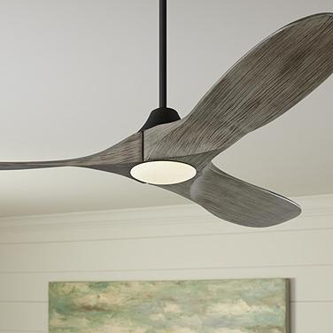 52" Visual Comfort Maverick II Oak Pewter Ceiling Fan with Remote