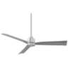 52" WAC Clean Brushed Aluminum Smart Remote Indoor/Outdoor Ceiling Fan