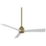 52" WAC Clean Soft Brass Smart Indoor/Outdoor Ceiling Fan with Remote