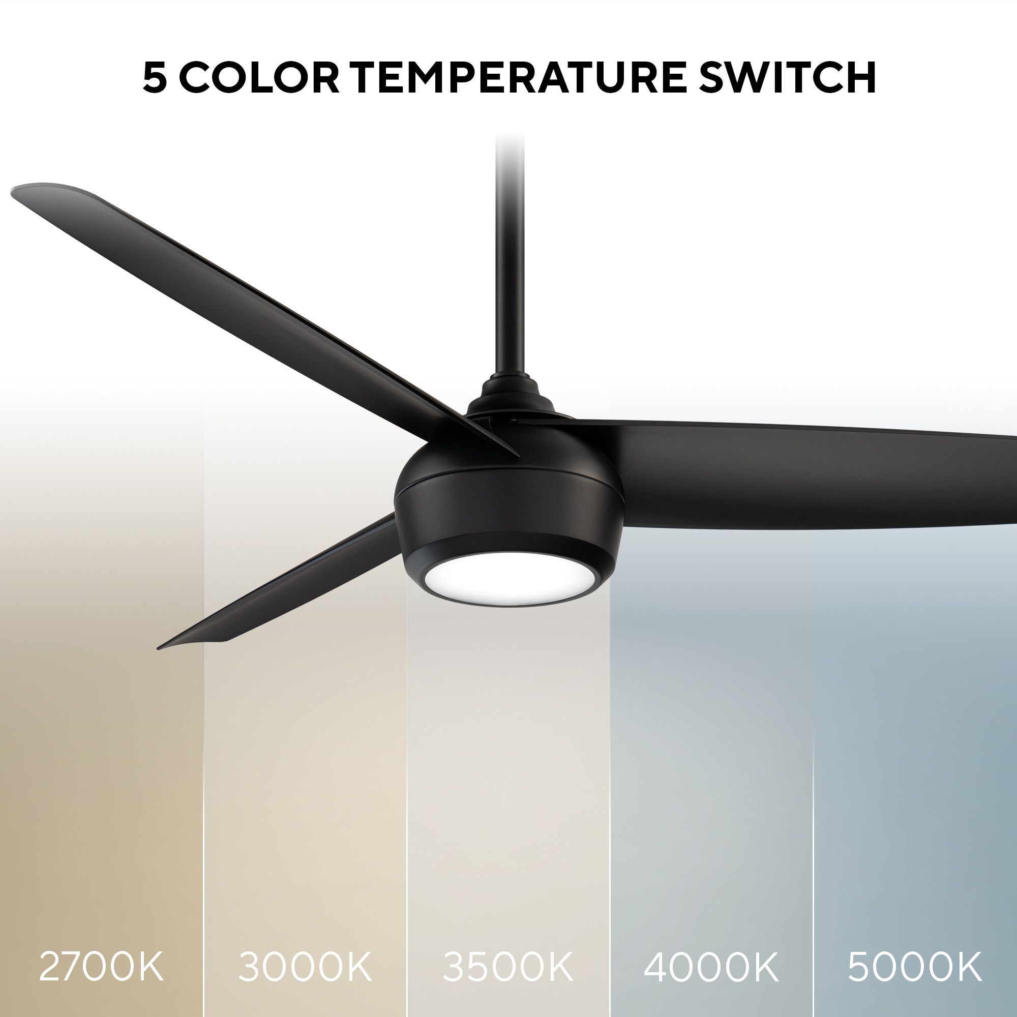 Image 5 52" WAC Ferris Matte Black 4CCT LED Wet more views