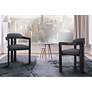 Jazmin Black Brush Wood Dining Chairs Set of 2 in scene
