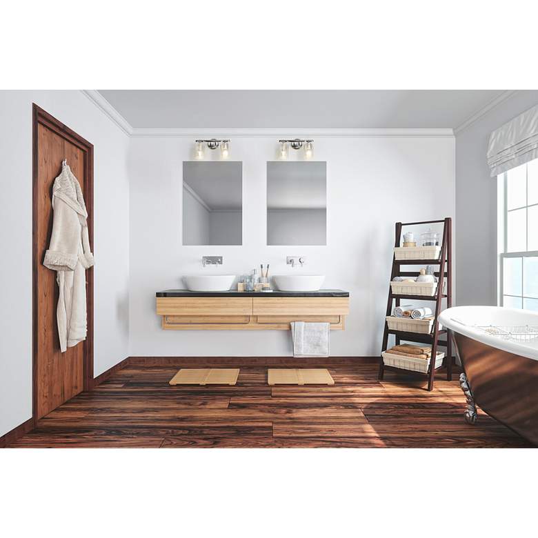 Image 1 Dover Street 14 1/4" Wide Brushed Nickel 2-Light Bath Light in scene