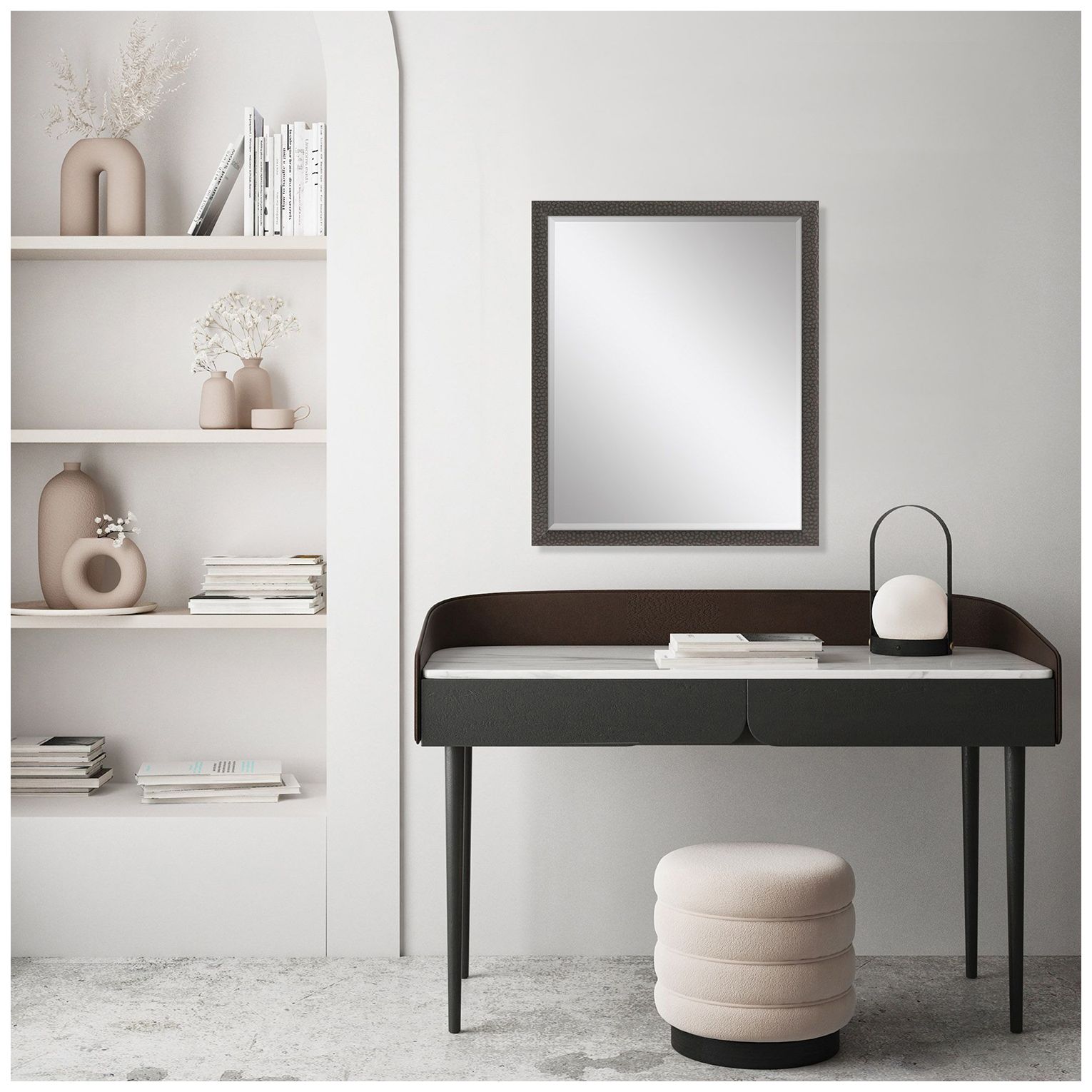 Image 5 #524 Brown Wall Mirror - 25" x 31" more views