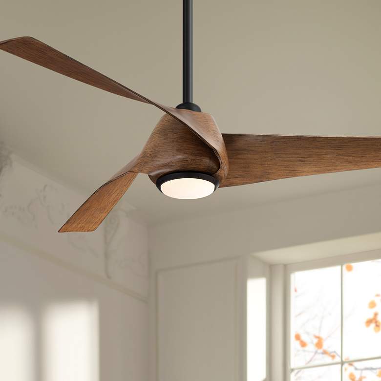 Image 1 53" Casa Vieja Grand Breeze Koa CCT LED Ceiling Fan with Remote