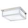 53252 - Polished Chrome White Glass Ceiling Light