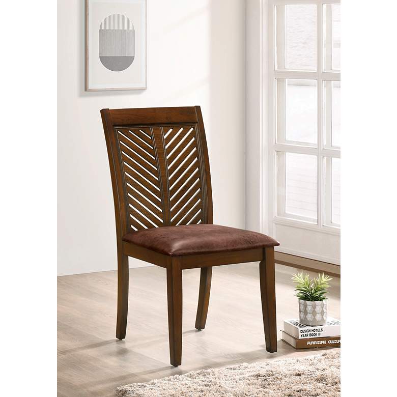 Image 1 Gourley Walnut Wood Side Chairs Set of 2 in scene