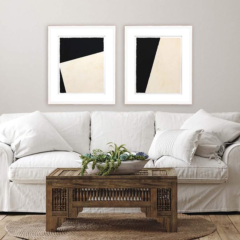 Image 1 Optical II 29" High 2-Piece Framed Giclee Wall Art Set in scene