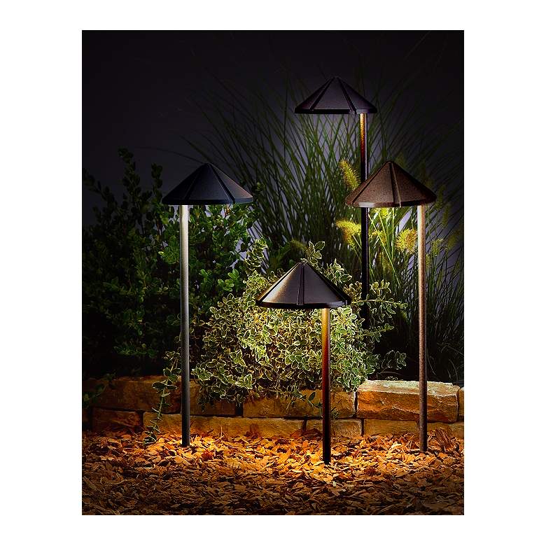 Image 1 Kichler 20" High Bronze Finish Cone Low Voltage Landscape Light in scene