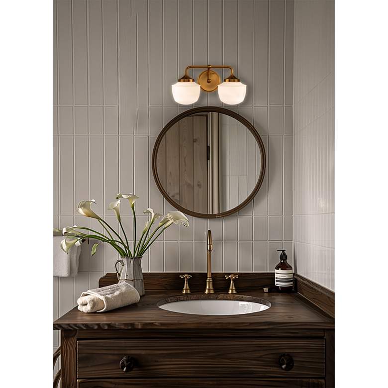 Image 1 Minka-Lavery Cornwell 2-Light Aged Brass Bath Vanity in scene