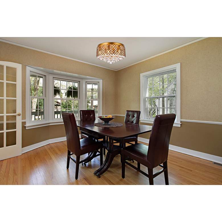 Image 1 Tully 18" Wide Brass 6-Light Ceiling Light in scene