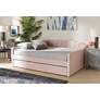 1_Baxton Studio Lennon Full Size Pink Daybed with Trundle in scene
