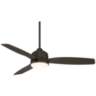 54" Casa Vieja Tres Aurora Bronze Wet LED Ceiling Fan with Remote
