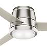 3_54" Casablanca Commodus Brushed Nickel Low Profile Ceiling Fan more views