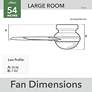 6_54" Casablanca Commodus Brushed Nickel Low Profile Ceiling Fan more views