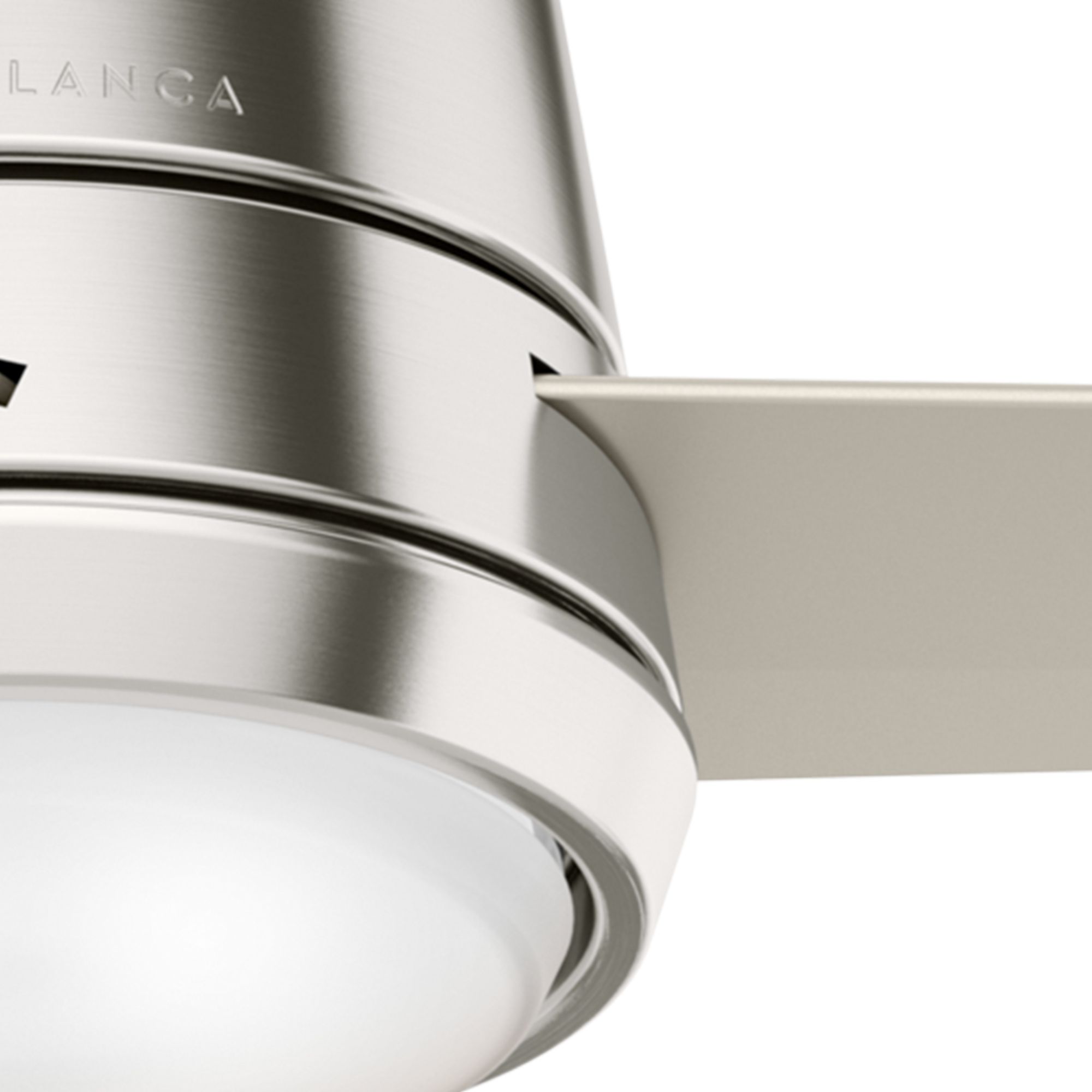 54" Casablanca Commodus Brushed Nickel Low Profile Ceiling Fan