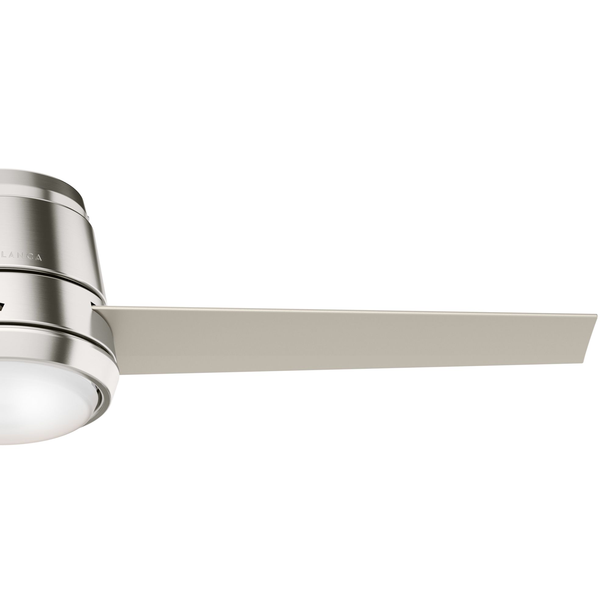 54" Casablanca Commodus Brushed Nickel Low Profile Ceiling Fan