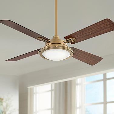 54" Hinkley Collier Heritage Brass LED Indoor Smart Ceiling Fan