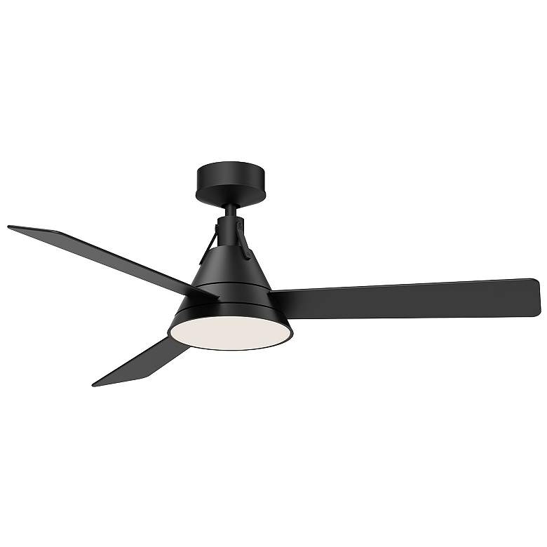 Image 1 54" Archer Matte Black LED Ceiling Fan