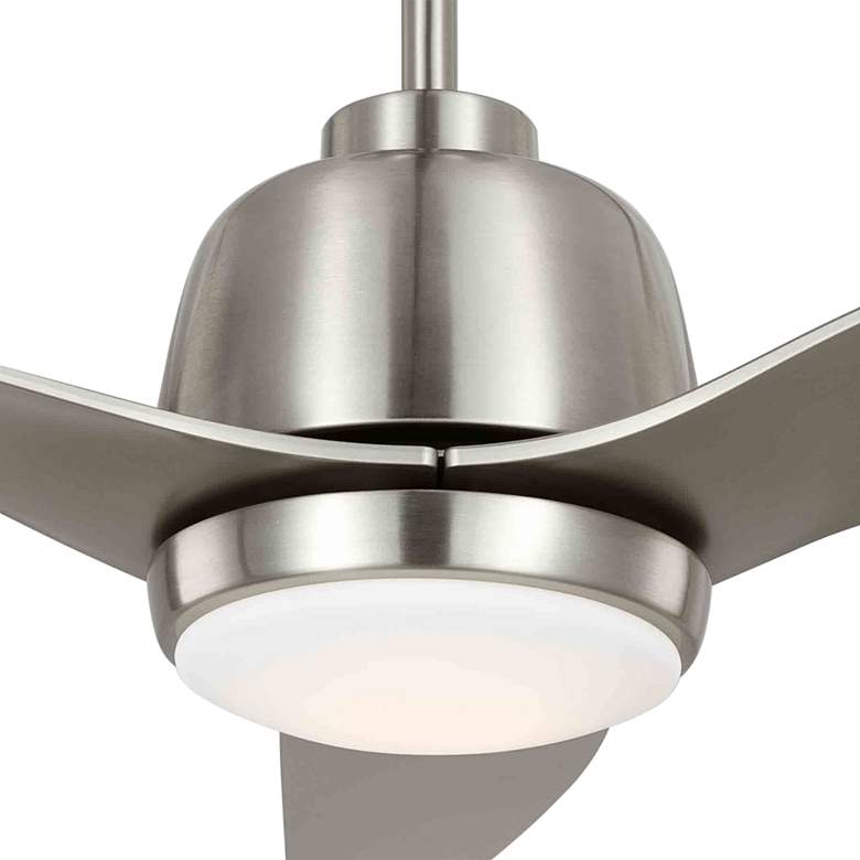 Image 2 54" Avila Brushed Steel Damp Rated LED Ceiling Fan with Remote more views