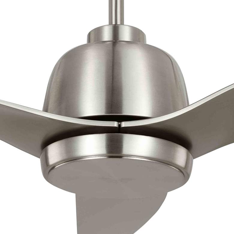 Image 3 54" Avila Brushed Steel Damp Rated LED Ceiling Fan with Remote more views