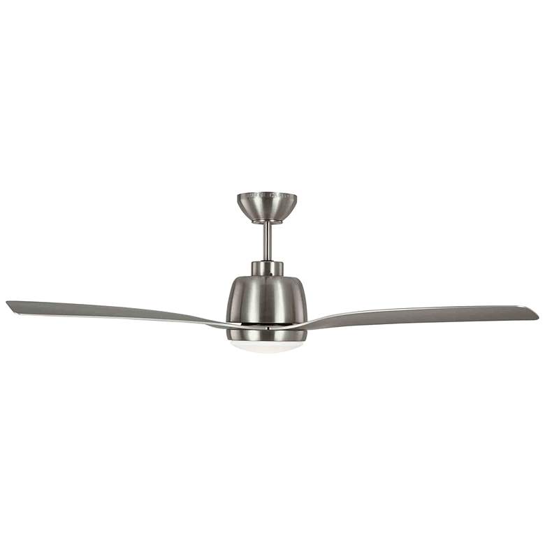 Image 5 54 inch Avila Brushed Steel Damp Rated LED Ceiling Fan with Remote more views