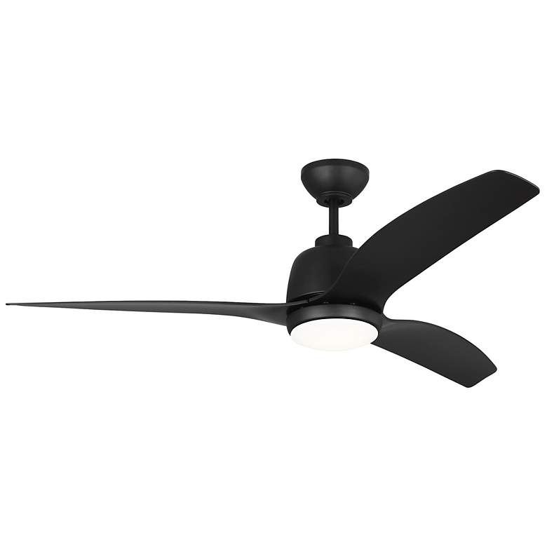 Image 1 54" Avila Coastal Midnight Black LED Ceiling Fan