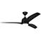 54" Avila Coastal Midnight Black LED Ceiling Fan