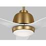 6_54" Avila Satin Brass LED Ceiling Fan w/ Matte White Blades more views