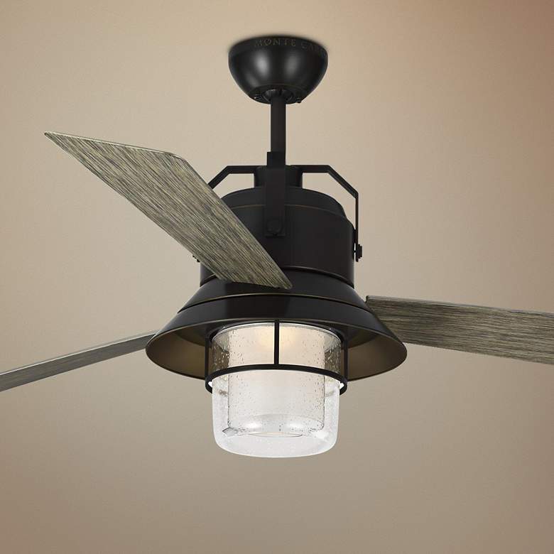 Image 1 54" Boynton Antique Bronze LED Outdoor Ceiling Fan with Remote